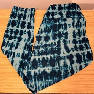 LuLaRoe Leggings Tall & Curvy TC Tie Dye Blue Women's Size 12-18
